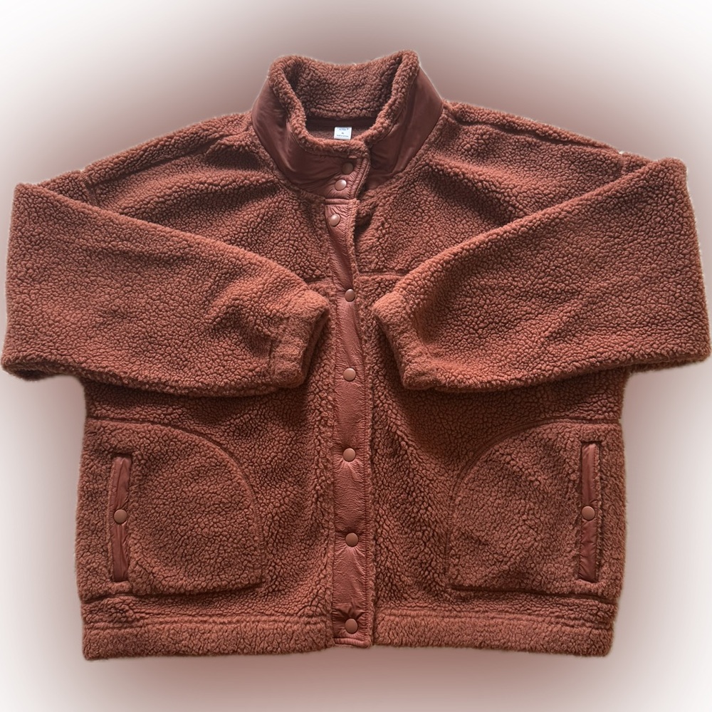 Old Navy Active Rust Sherpa Jacket